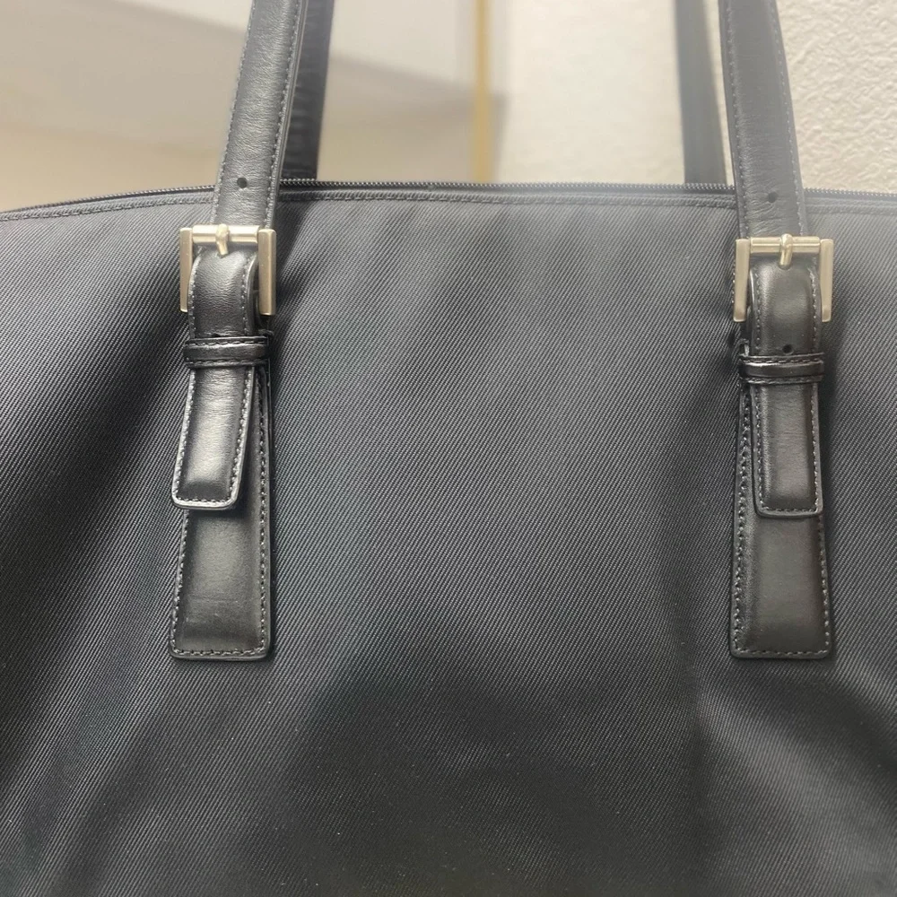 Coach Vintage Mercer Twill and Leather Black Satchel EUC